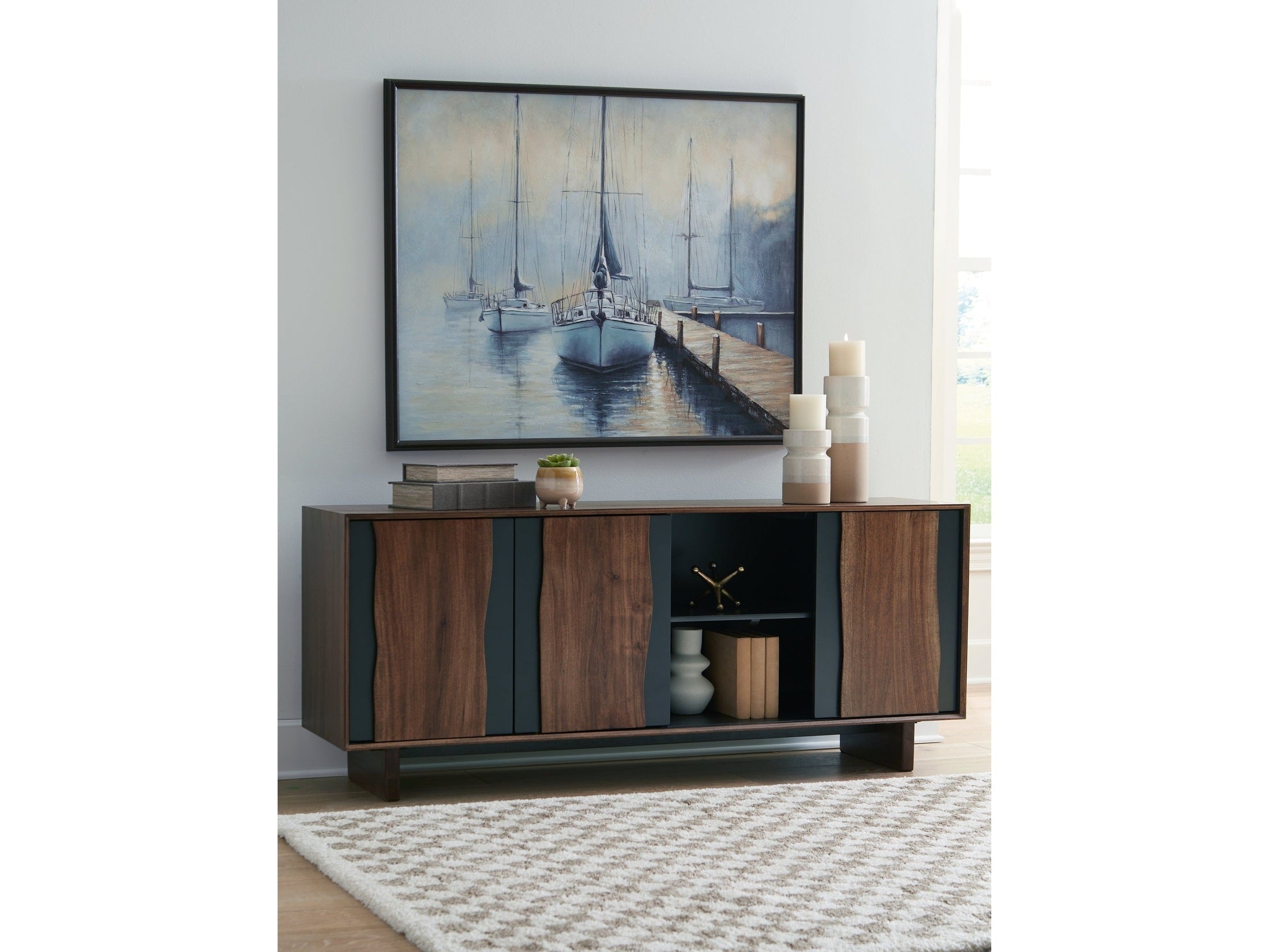 Welby Brown/Charcoal Accent Cabinet