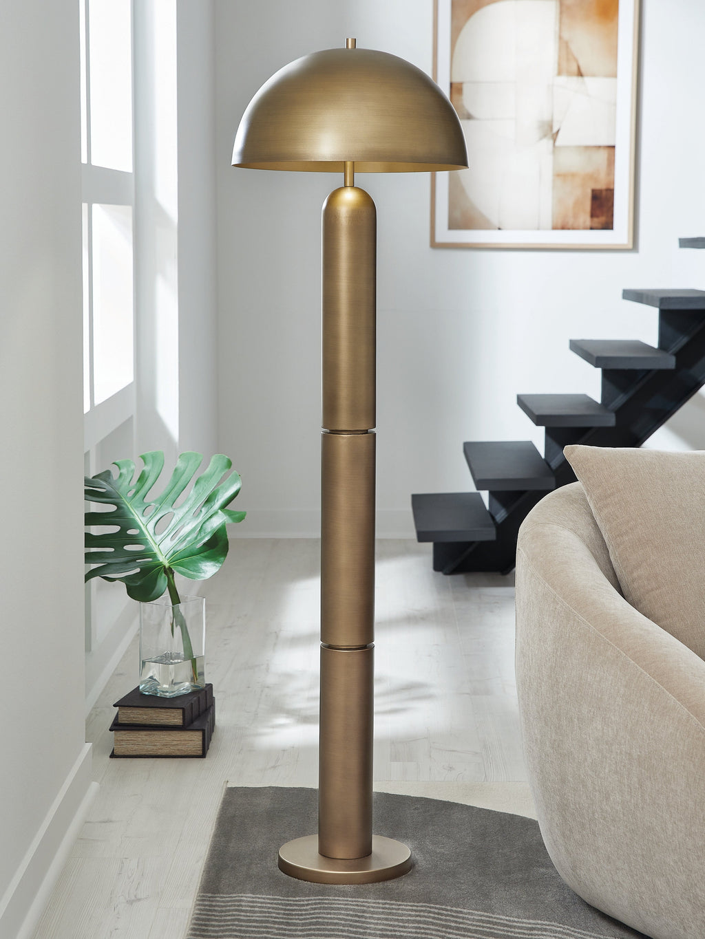 Wendfield Antique Gold Floor Lamp