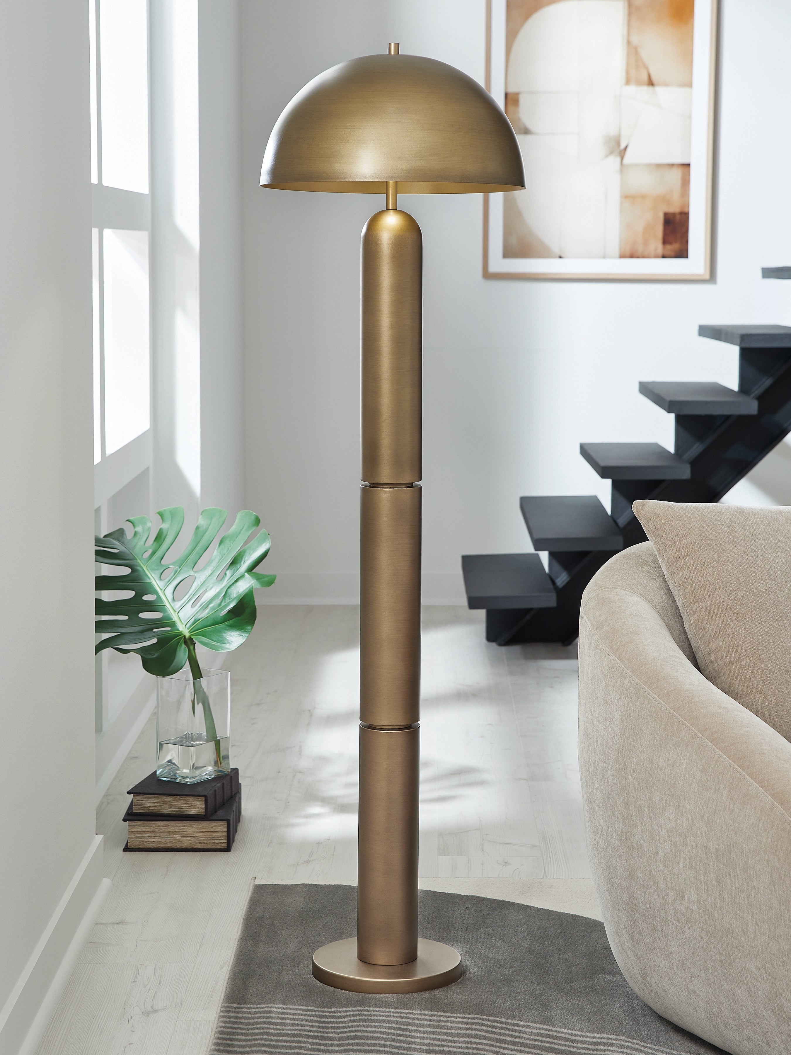 Wendfield Antique Gold Floor Lamp