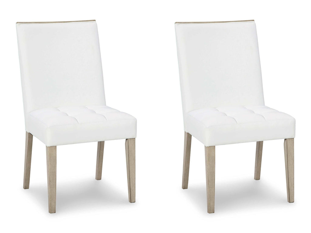 Wendora Bisque & White Dining Room Chair (Set of 2)