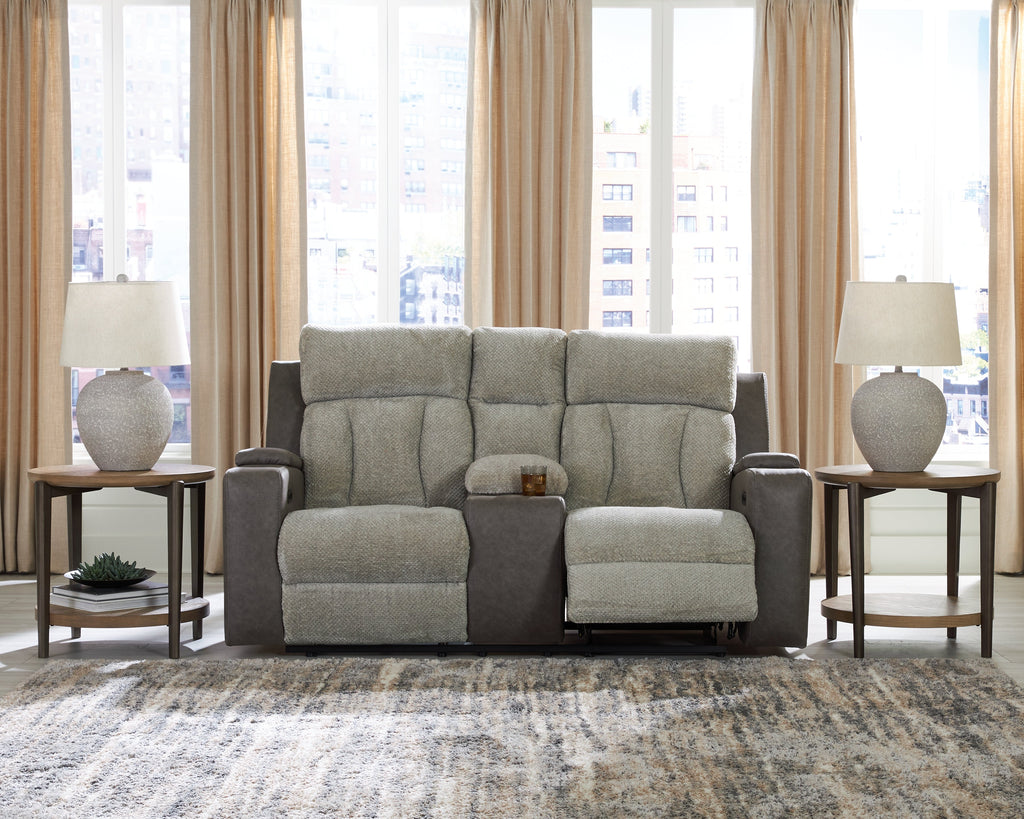 WhipLash Sisal Power Reclining Sofa and Loveseat