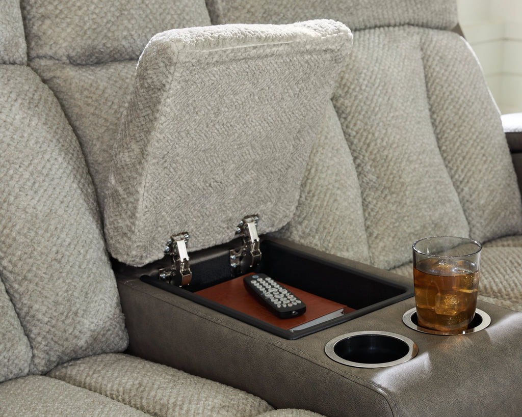 WhipLash Sisal Power Reclining Sofa and Loveseat