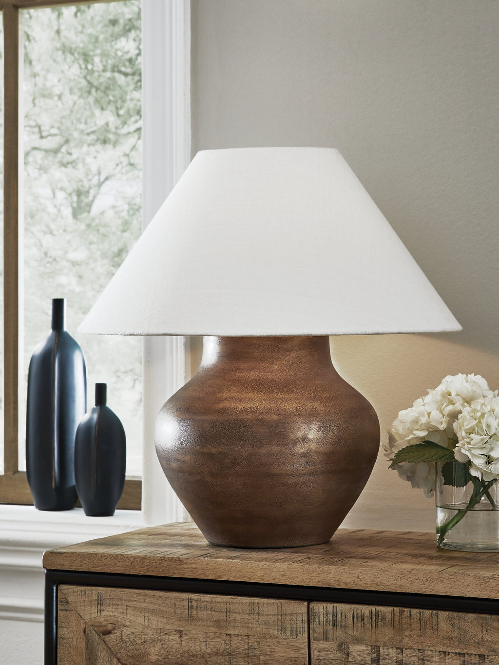 Whitham Antique Copper Table Lamp