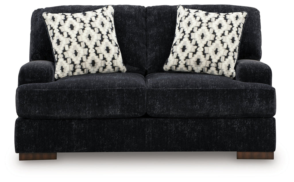 Whitmore Manor Black Pearl Sofa and Loveseat