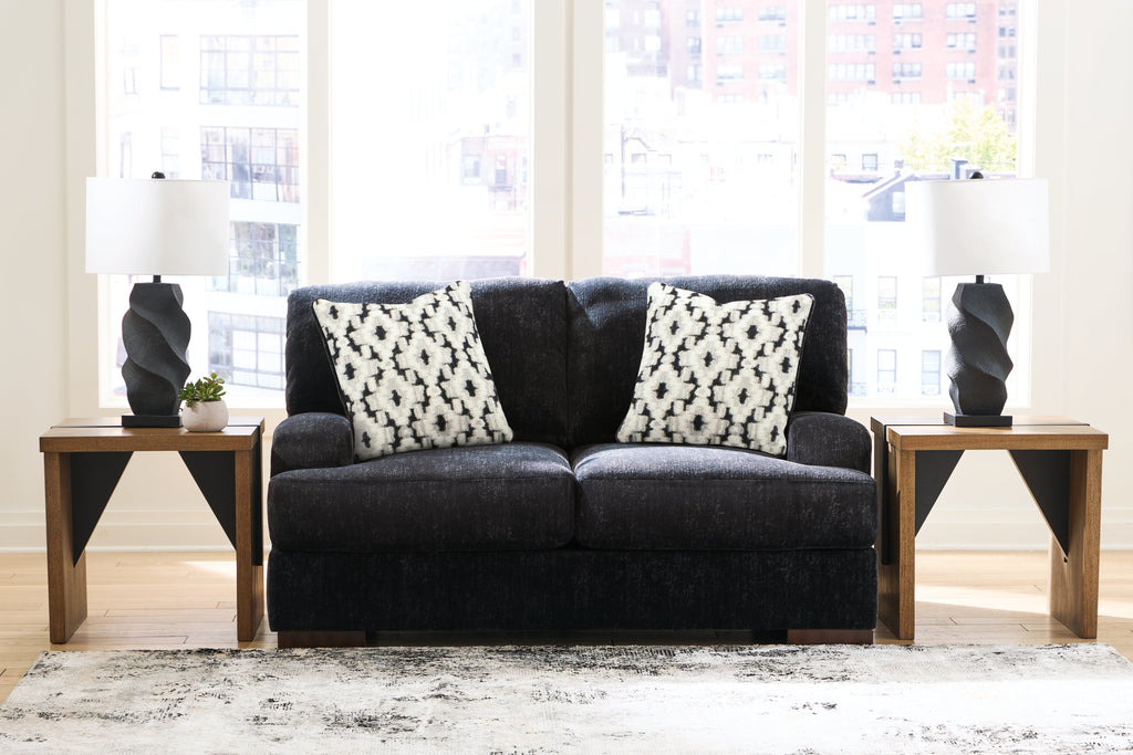 Whitmore Manor Black Pearl Sofa and Loveseat