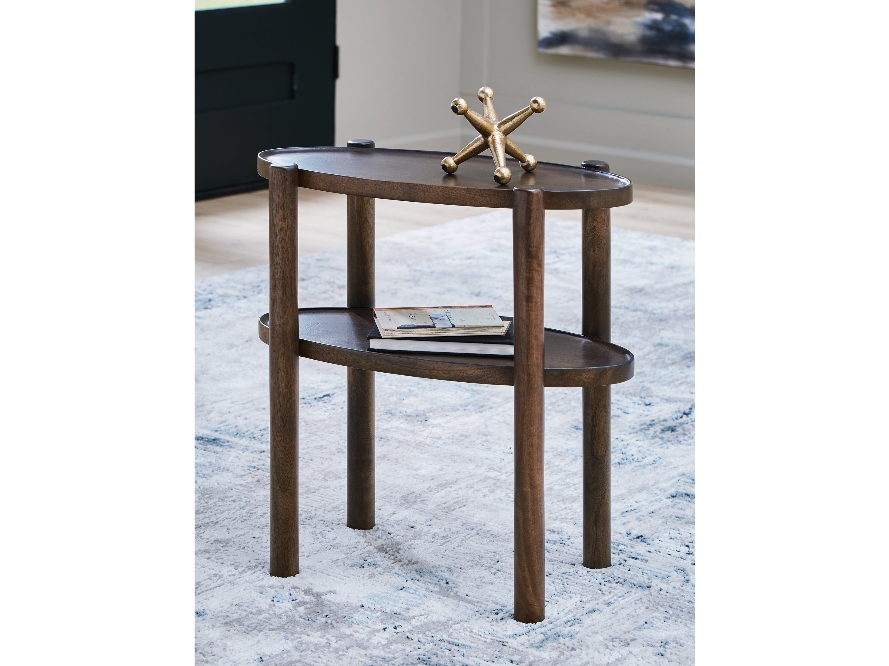 Wiattbury Gray Brown Accent Table