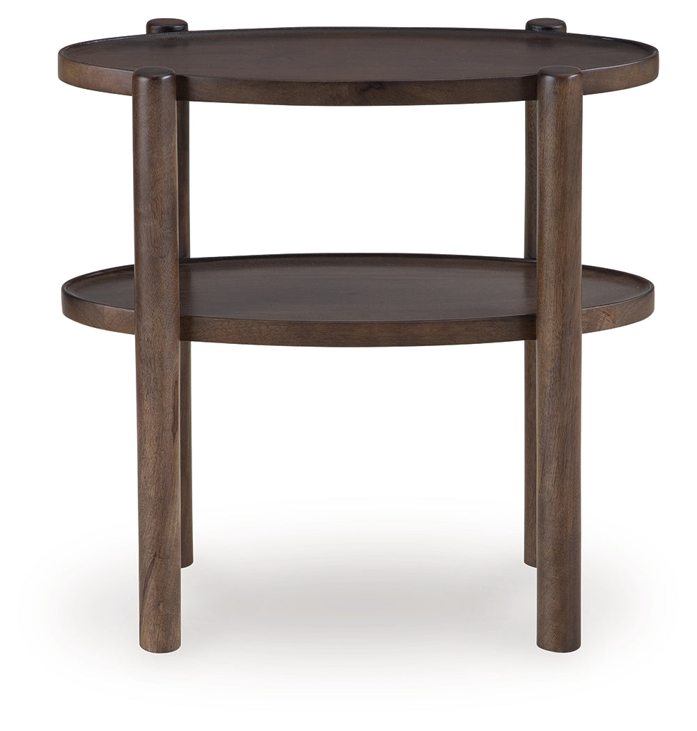 Wiattbury Gray Brown Accent Table