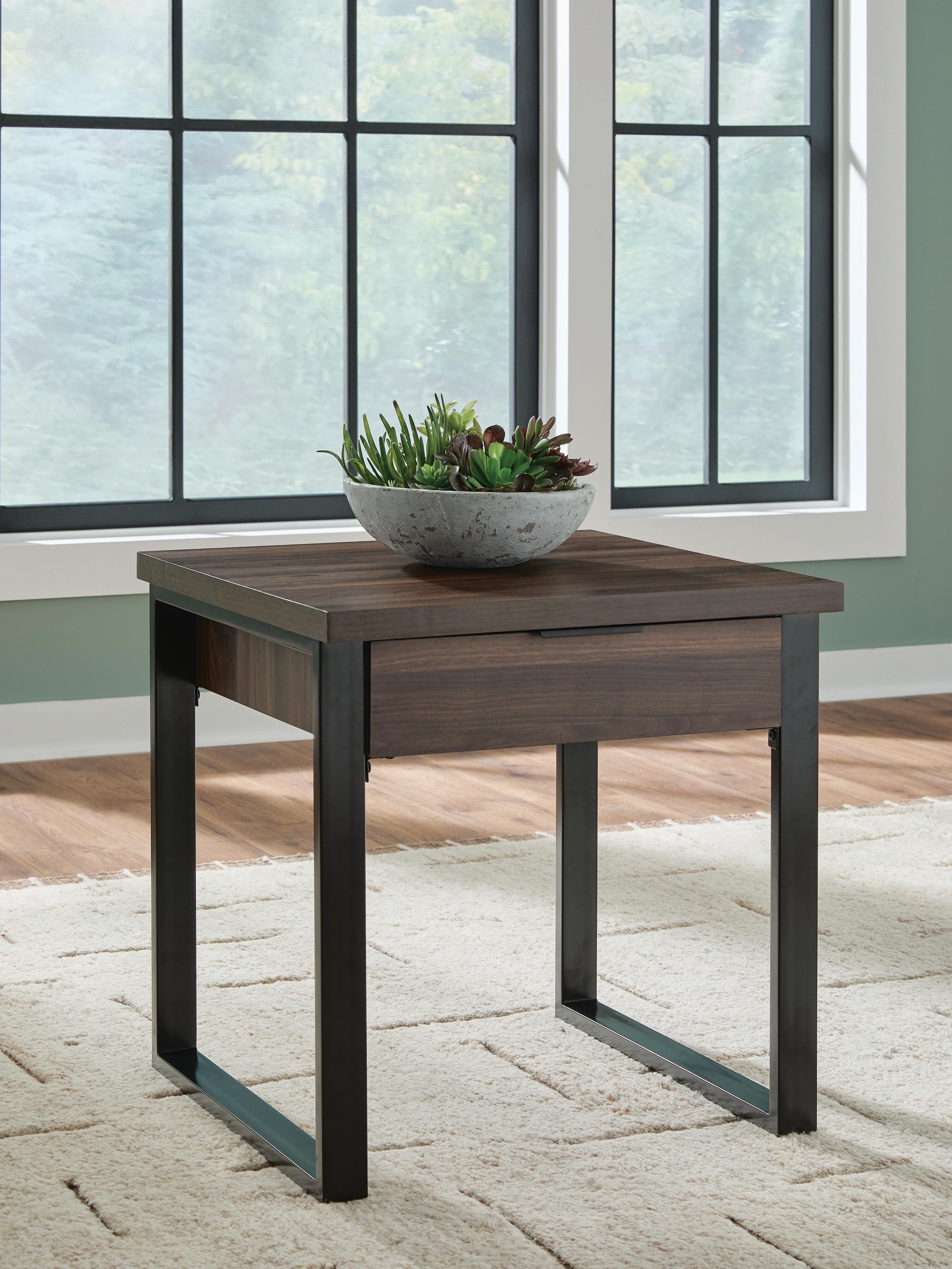 Wickman Falls Dark Brown End Table