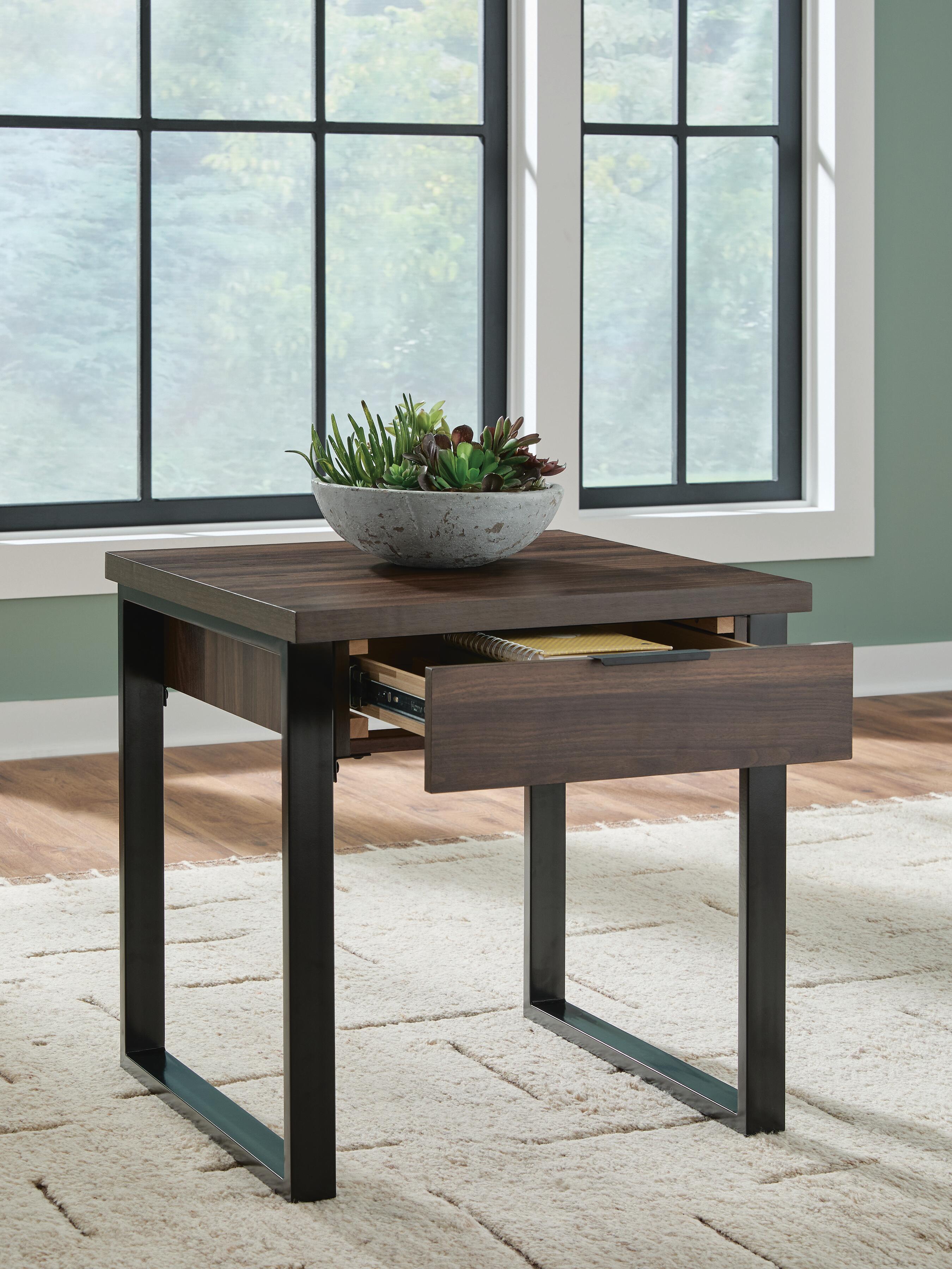 Wickman Falls Dark Brown End Table
