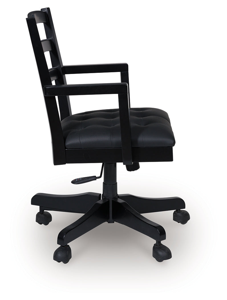Wildenauer Black Home Office Swivel Desk Chair