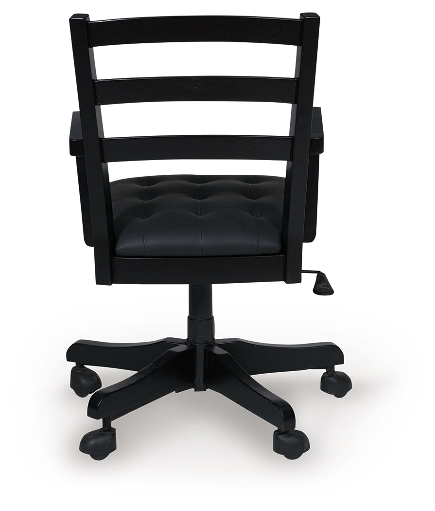 Wildenauer Black Home Office Swivel Desk Chair
