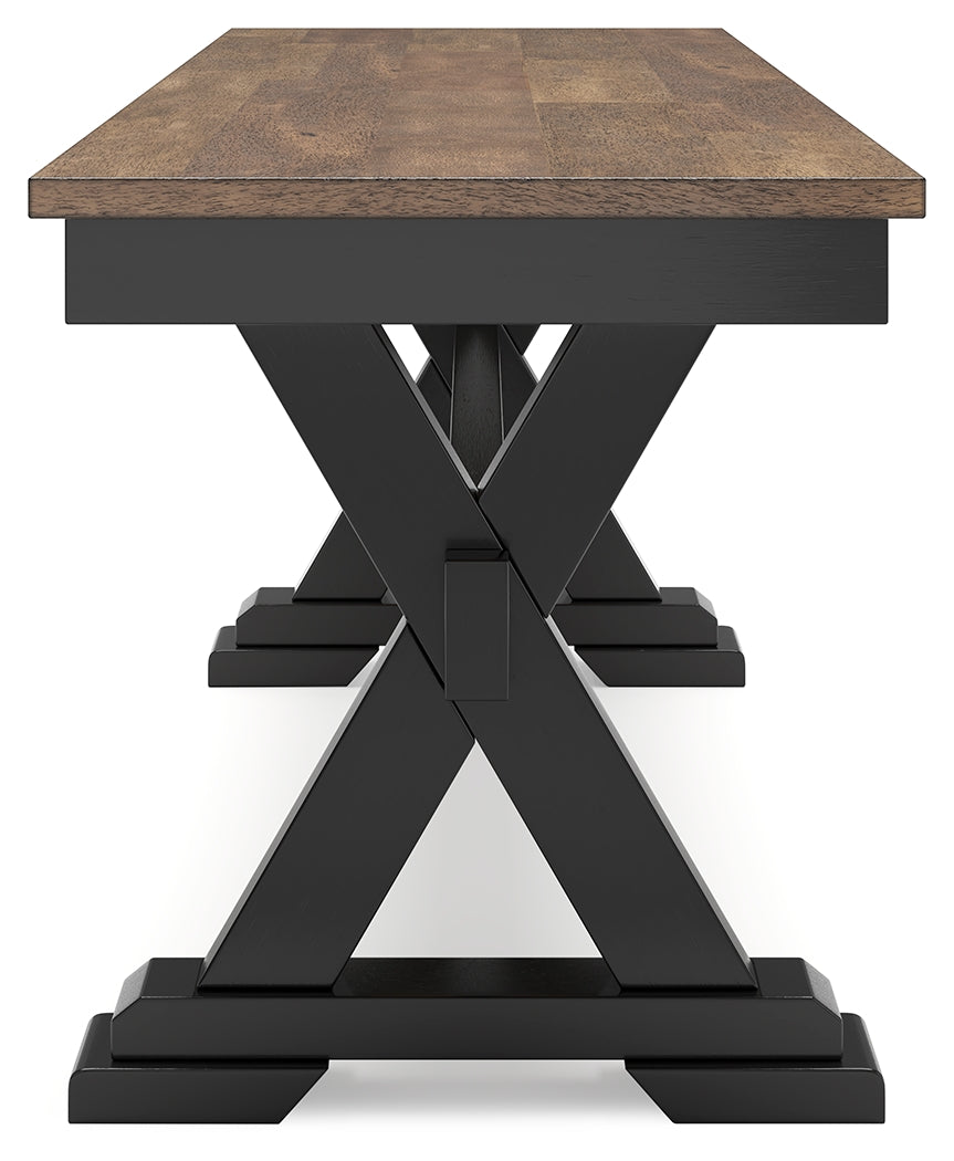 Wildenauer Brown & Black 50" Dining Room Bench