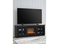 Wildenauer /Black 76" TV Stand, Brown