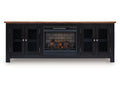 Wildenauer /Black 76" TV Stand, Brown