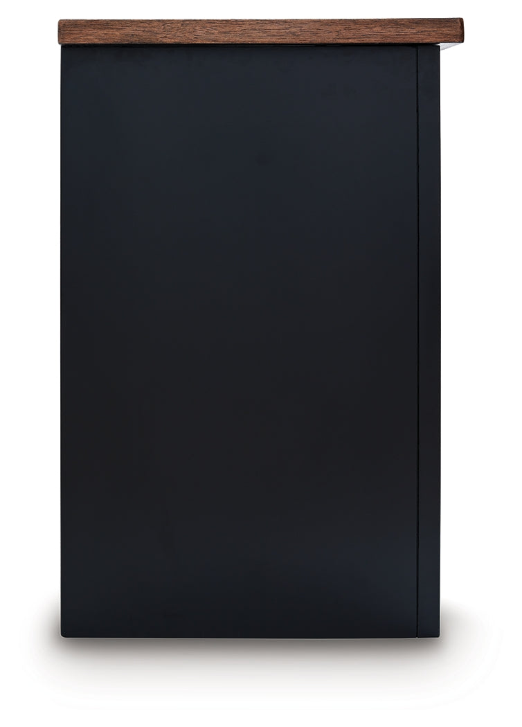 Wildenauer /Black 76" TV Stand, Brown