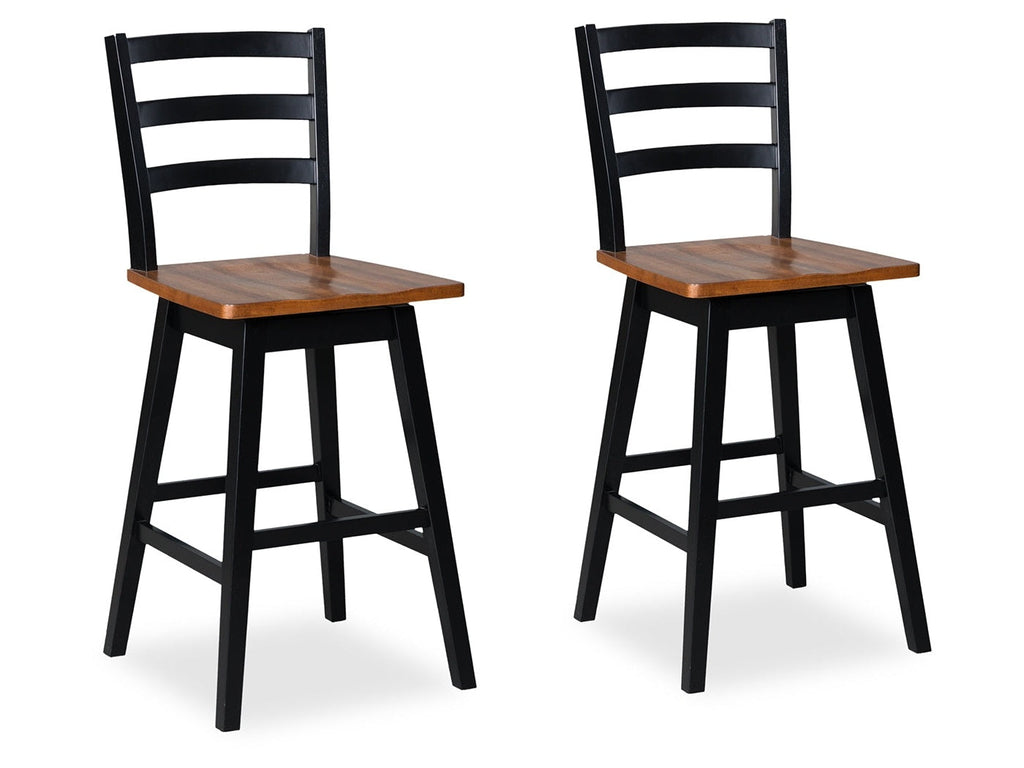 Wildenauer Brown/Black Bar Height Barstool (Set of 2)