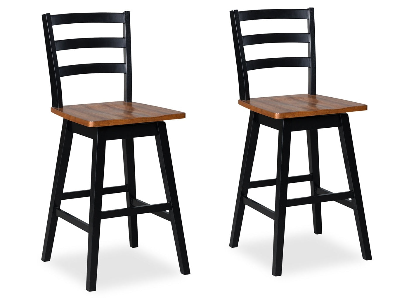 Wildenauer Brown/Black Bar Height Barstool (Set of 2)