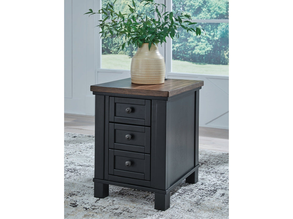 Wildenauer Brown/Black Chair Side End Table