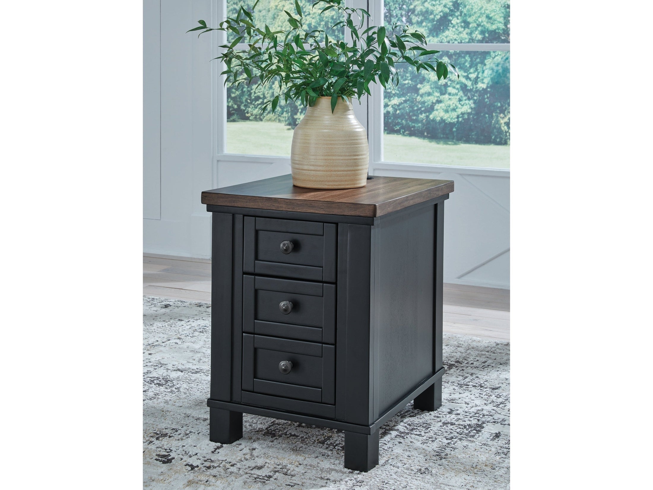 Wildenauer Brown/Black Chair Side End Table