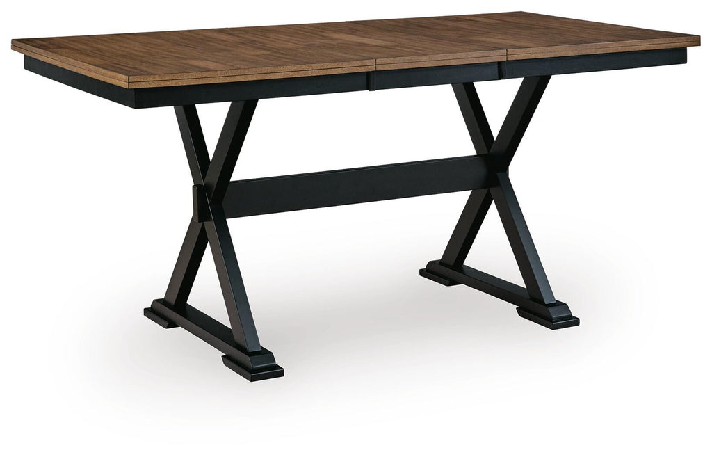 Wildenauer Brown/Black Counter Height Butterfly Extension Table