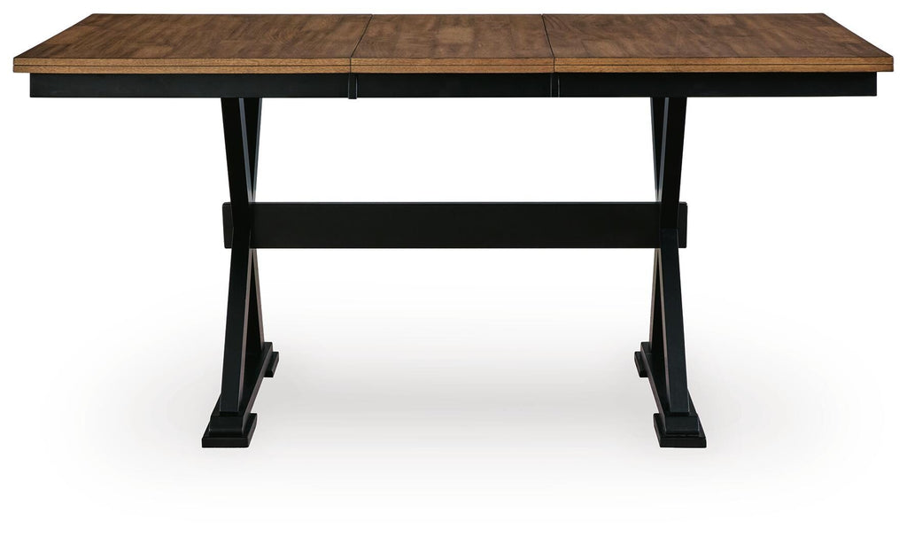 Wildenauer Brown/Black Counter Height Butterfly Extension Table