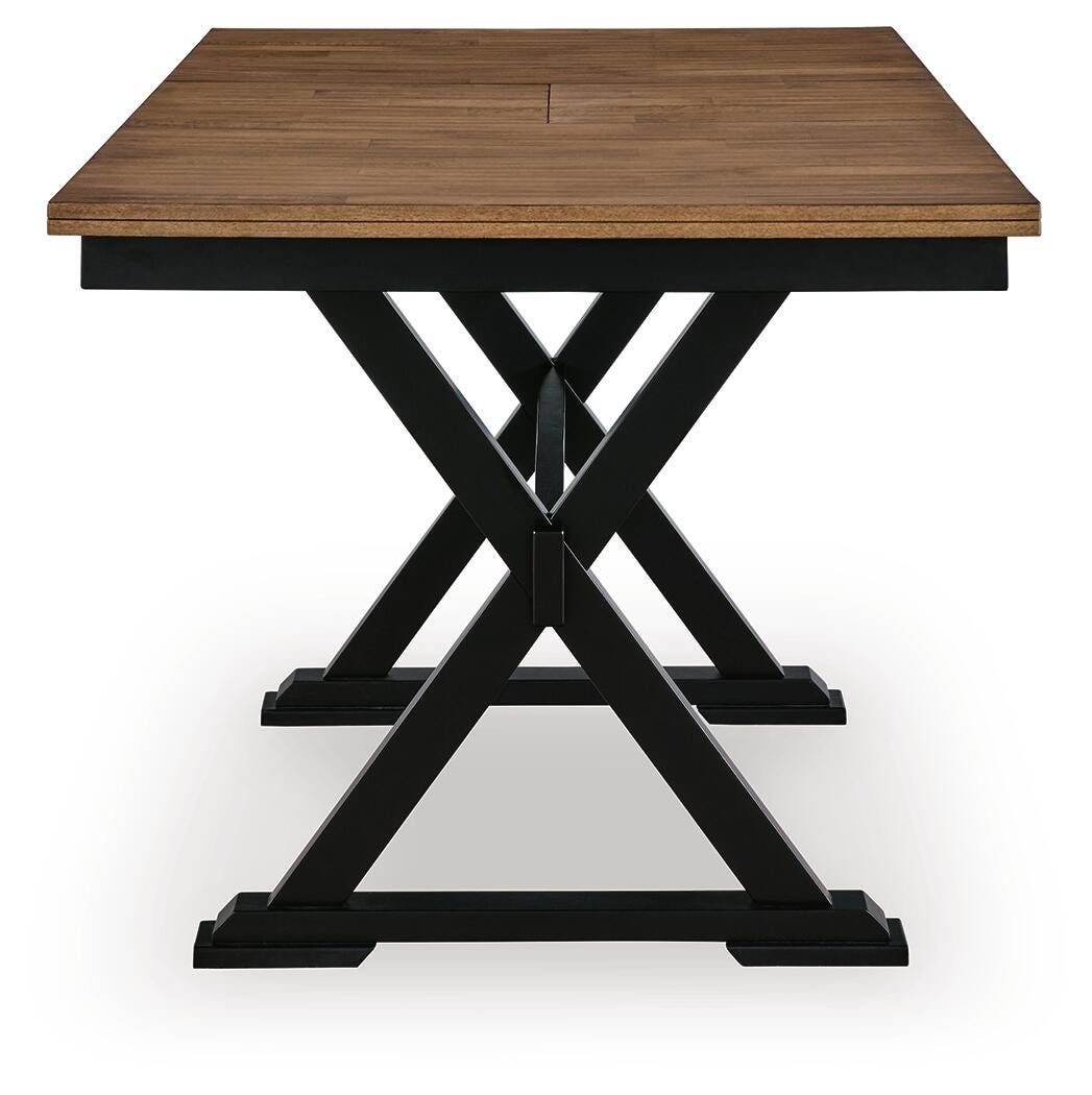 Wildenauer Brown/Black Counter Height Butterfly Extension Table
