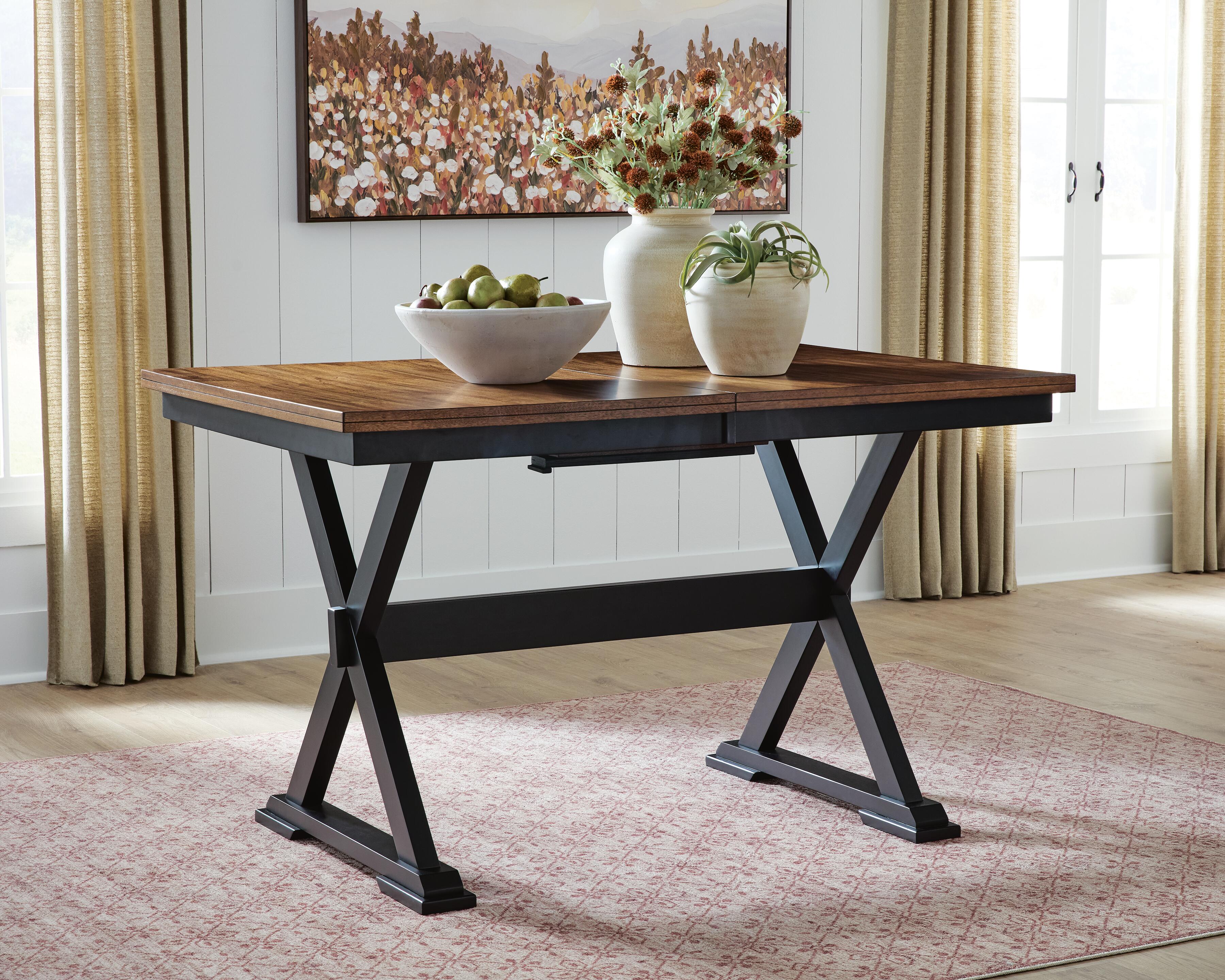 Wildenauer Brown/Black Counter Height Butterfly Extension Table