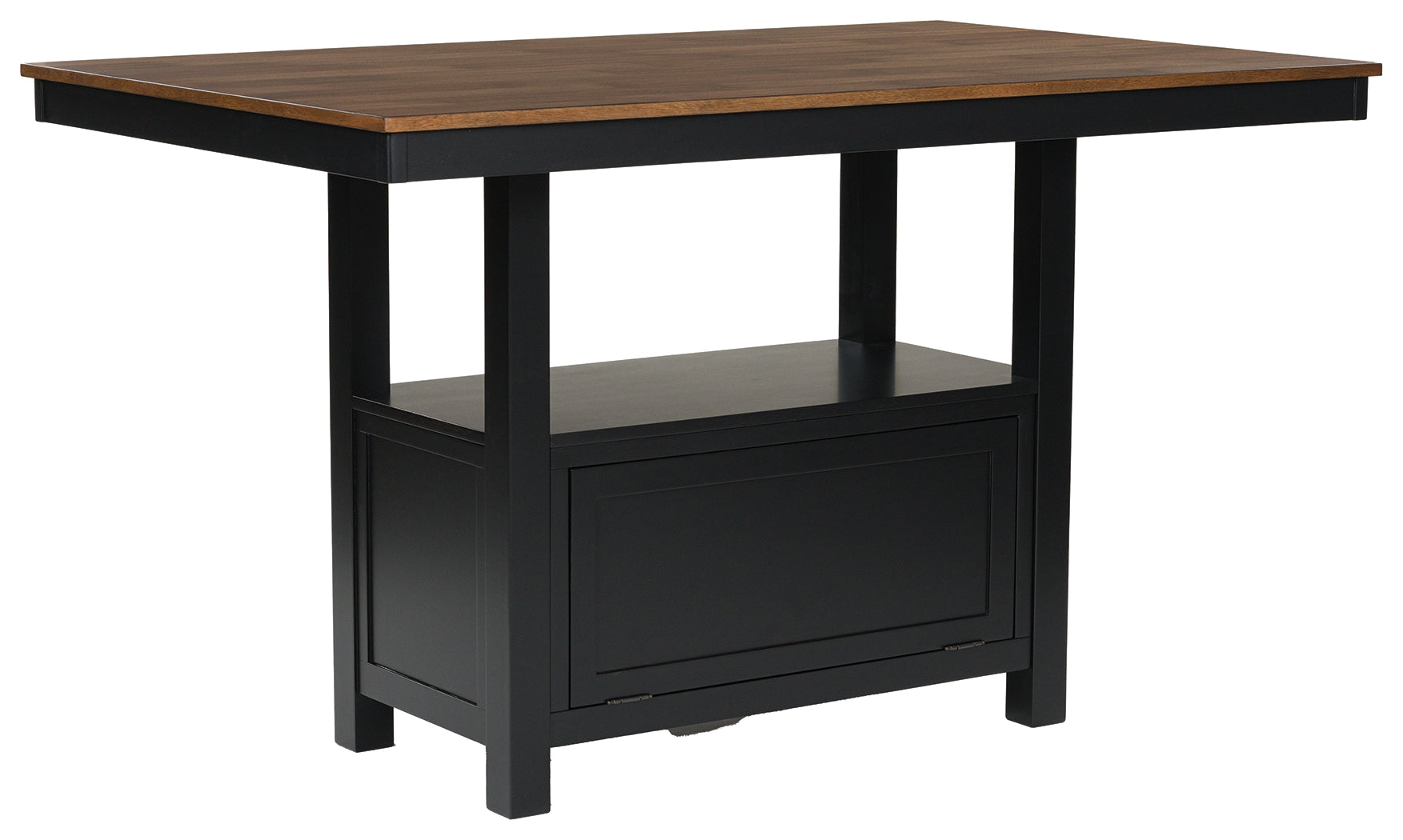 Wildenauer Brown/Black Counter Height Dining Table w/4 Barstools