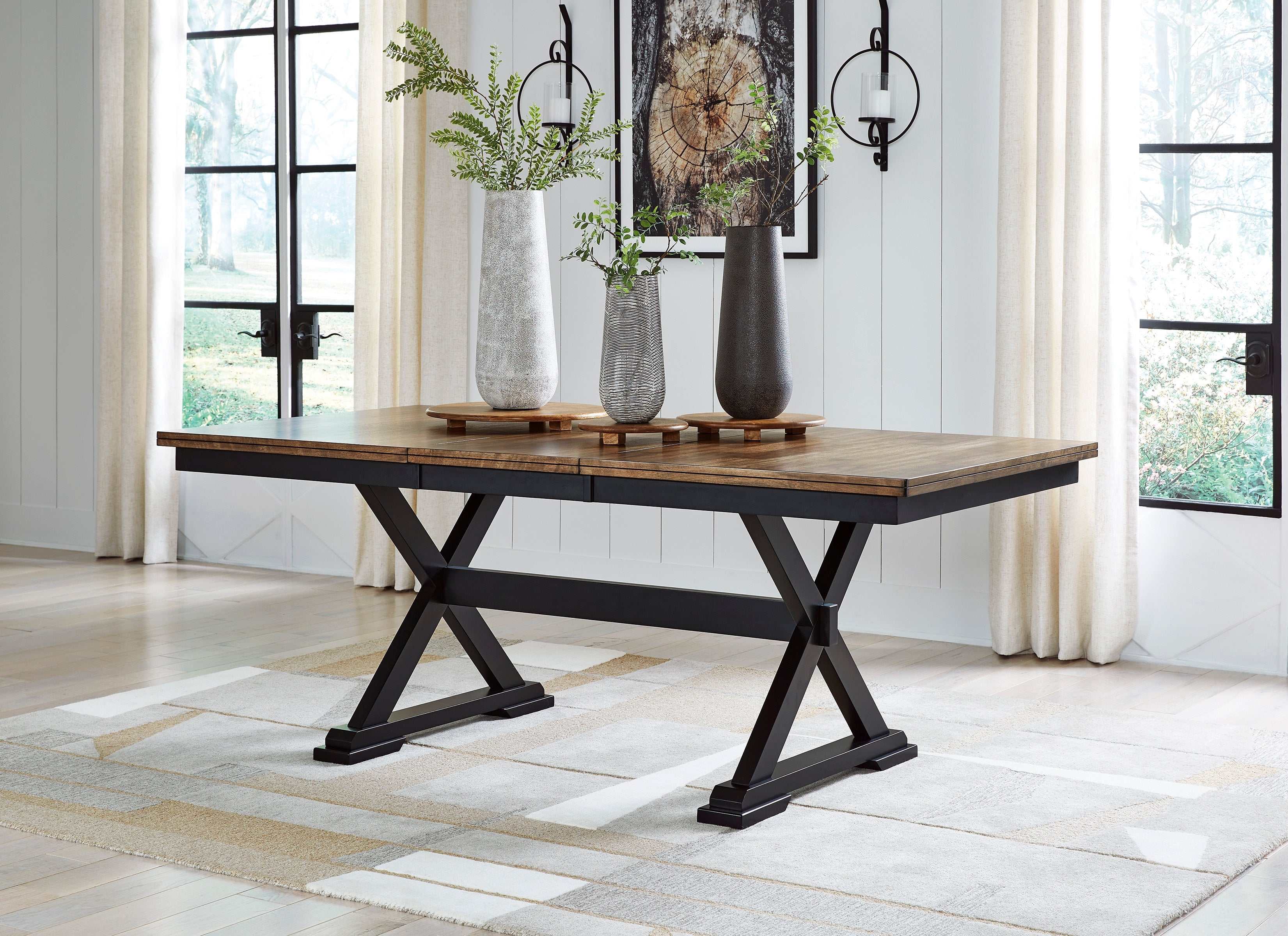 Wildenauer Brown & Black Dining Room Set / 5pc