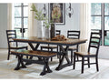 Wildenauer Brown & Black Dining Room Set / 6pc