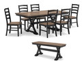 Wildenauer Brown & Black Dining Room Set / 8pc
