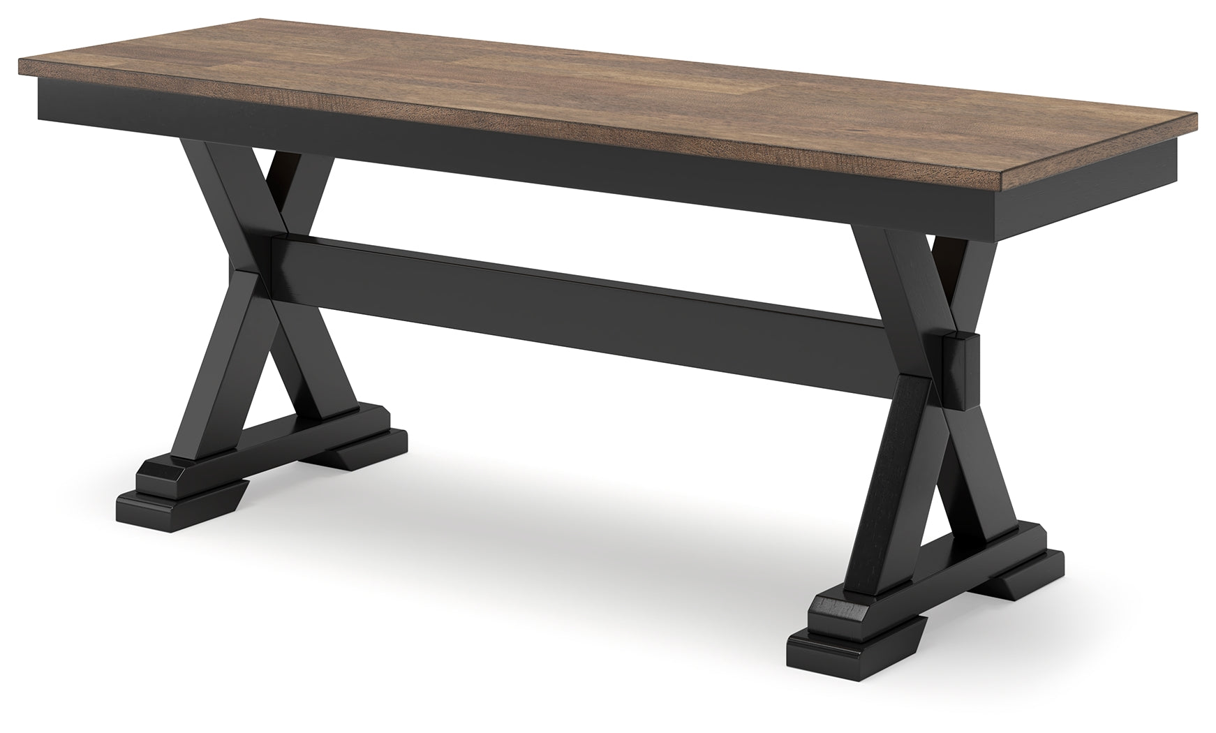 Wildenauer Brown/Black Dining Table, 2 Chairs and 2 Benches
