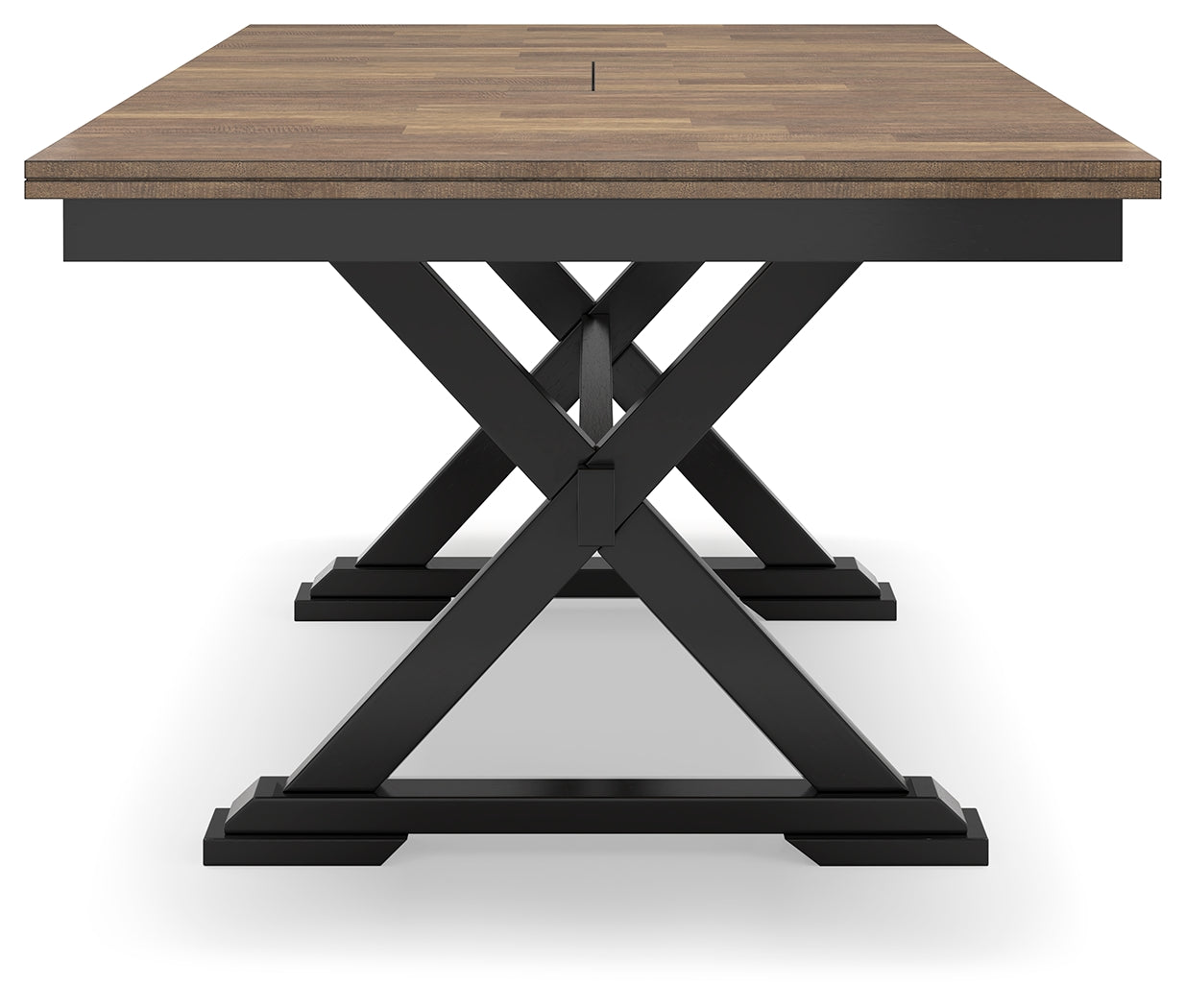 Wildenauer Brown/Black Dining Table, 2 Chairs and 2 Benches