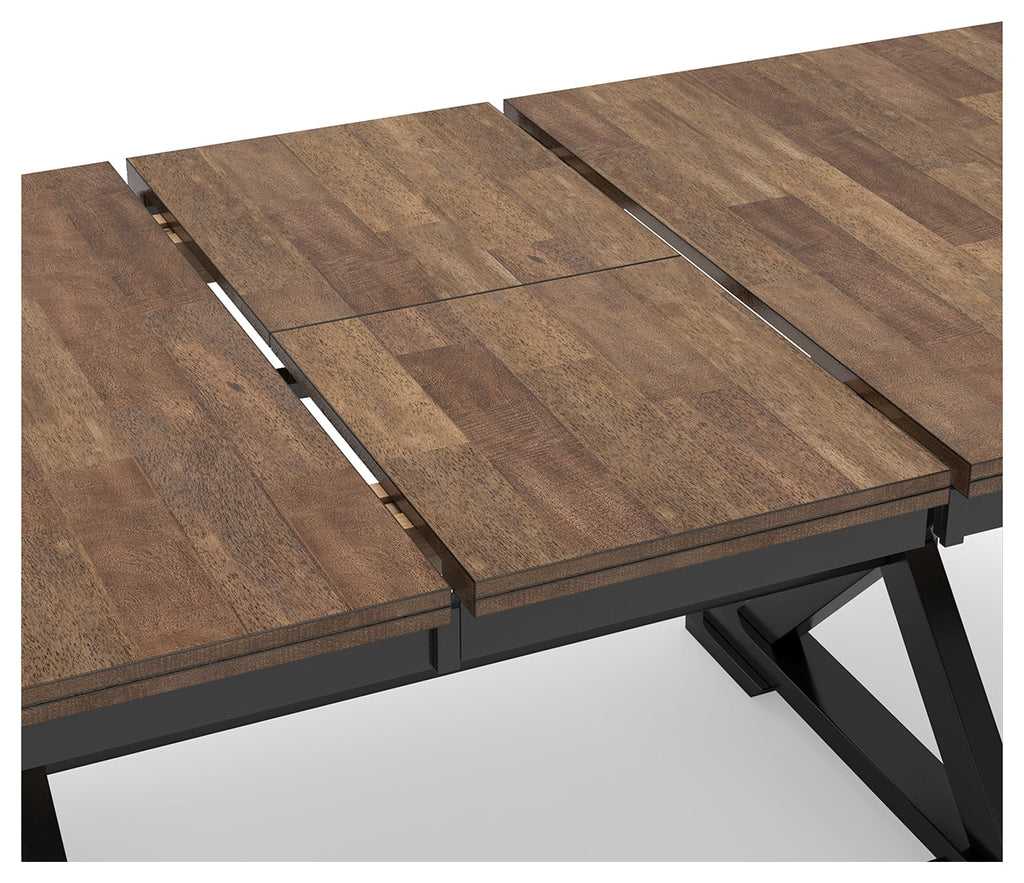 Wildenauer Brown/Black Dining Table w/4 Chairs & Bench