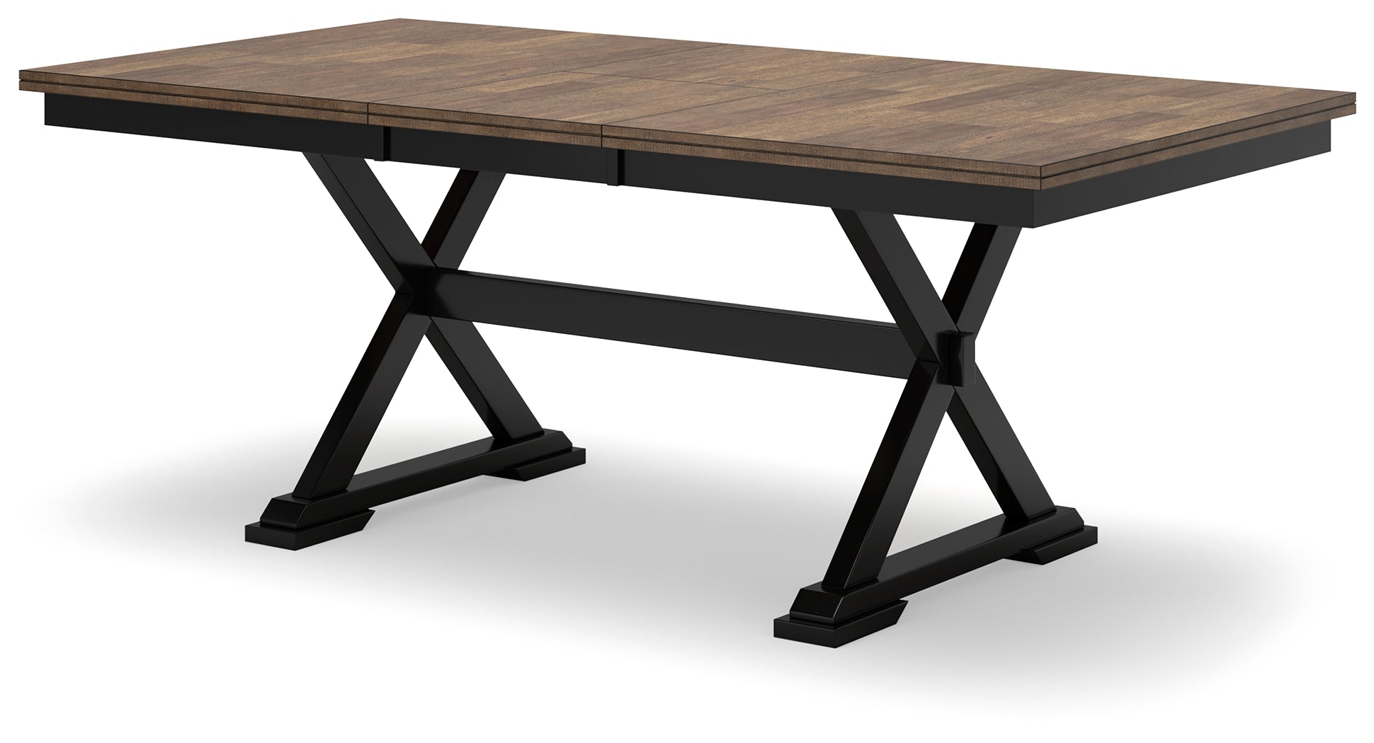 Wildenauer Brown/Black Extension Dining Table w/6 Chairs