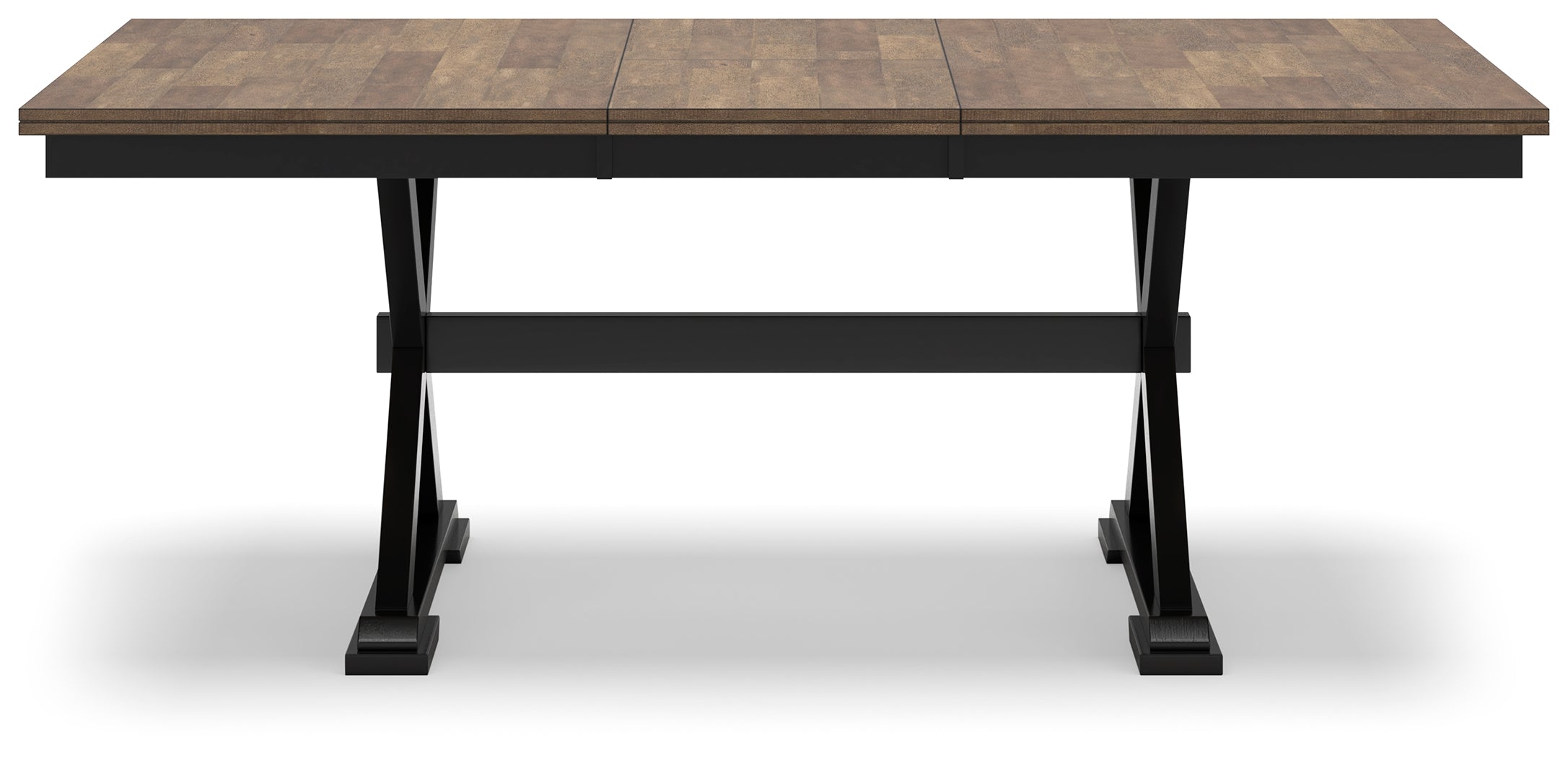 Wildenauer Brown/Black Extension Dining Table w/6 Chairs
