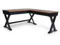 Wildenauer Brown/Black Home Office Desk (L shape)