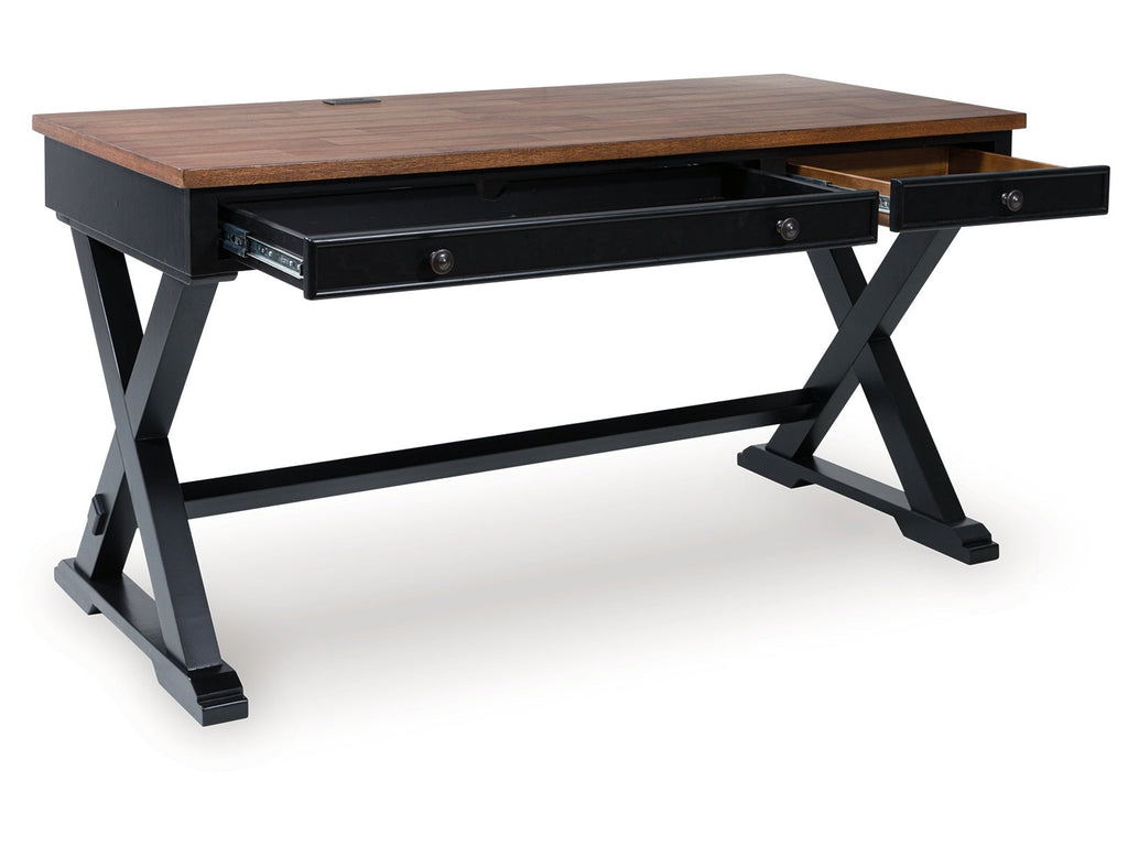 Wildenauer Brown/Black Home Office Desk