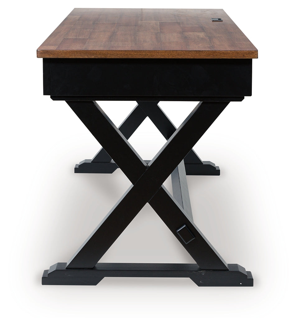 Wildenauer Brown/Black Home Office Desk
