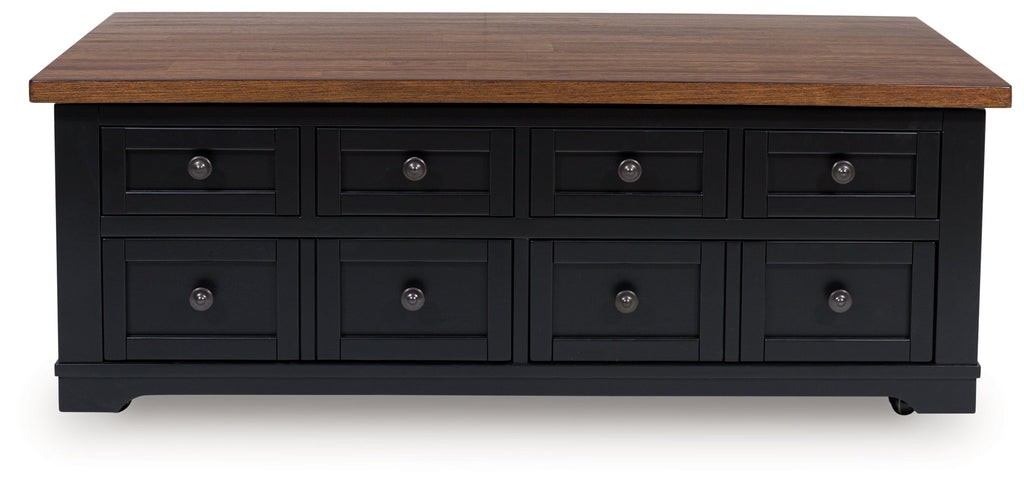 Wildenauer Brown/Black Lift Top Cocktail Table