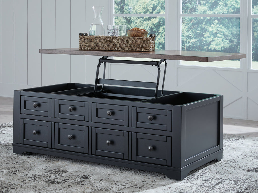 Wildenauer Brown/Black Lift Top Cocktail Table