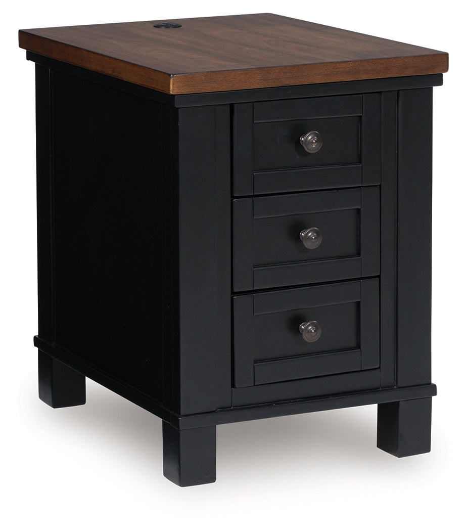 Wildenauer /Black Lift-top Coffee Table and 2 Chairside End Tables, Brown