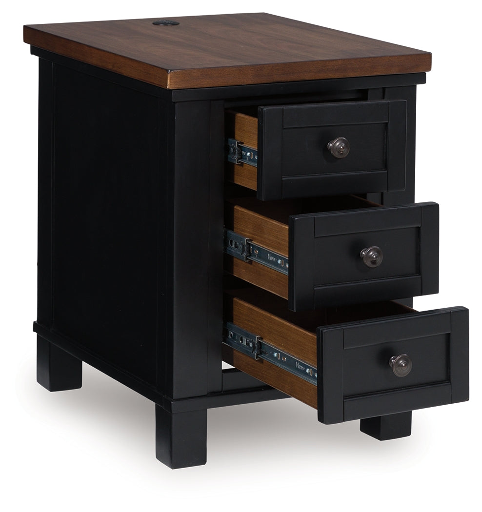Wildenauer /Black Lift-top Coffee Table and 2 Chairside End Tables, Brown