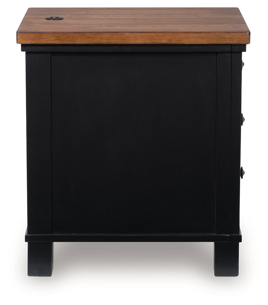 Wildenauer /Black Lift-top Coffee Table and 2 Chairside End Tables, Brown