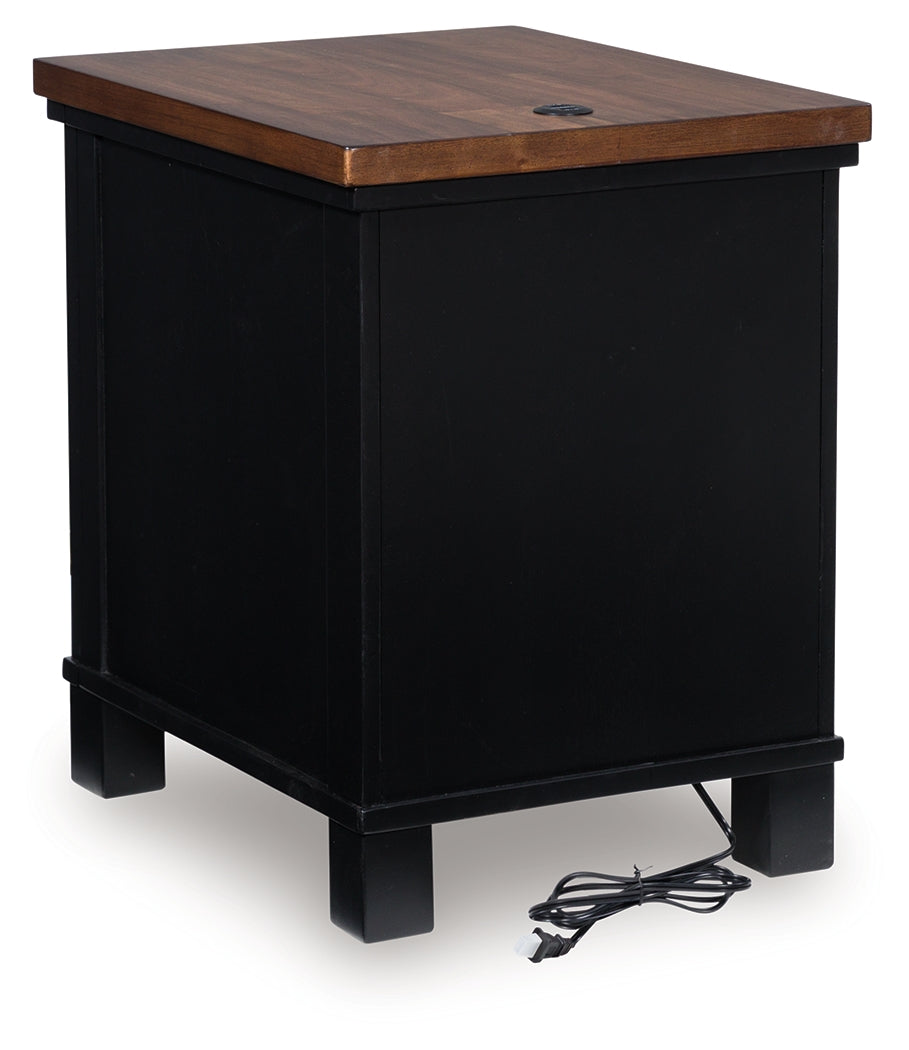 Wildenauer /Black Lift-top Coffee Table and 2 Chairside End Tables, Brown