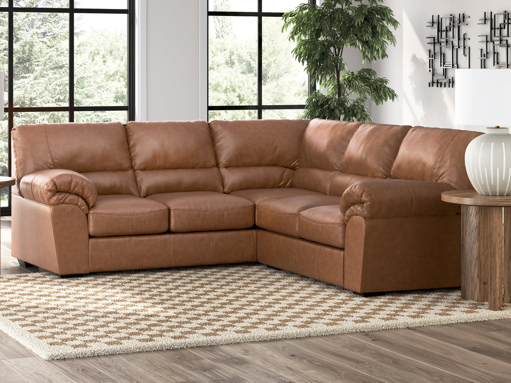 WillowBend Caramel 2-Piece L Shaped Sectional