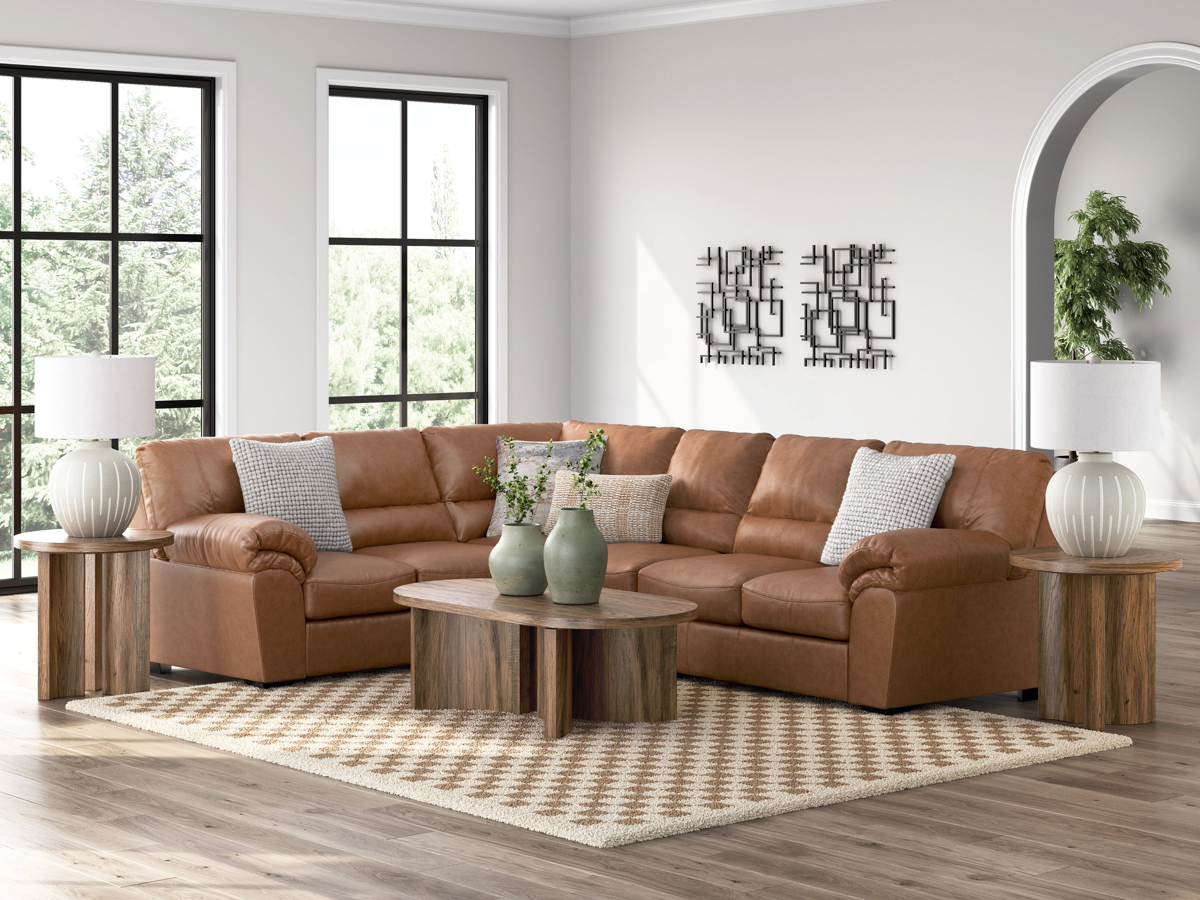 WillowBend Caramel 3-Piece Sectional