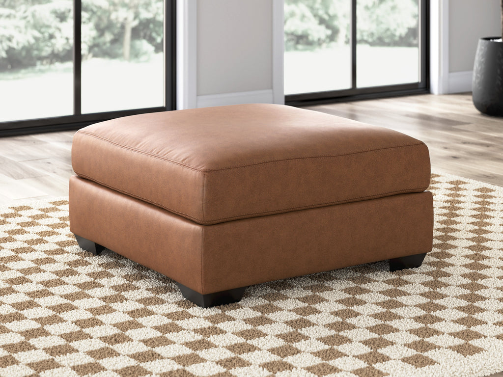 WillowBend Caramel Oversized Accent Ottoman