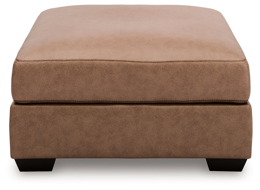 WillowBend Caramel Oversized Accent Ottoman