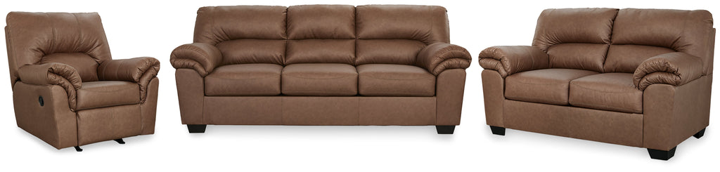 WillowBend Caramel Sofa, Loveseat and Recliner